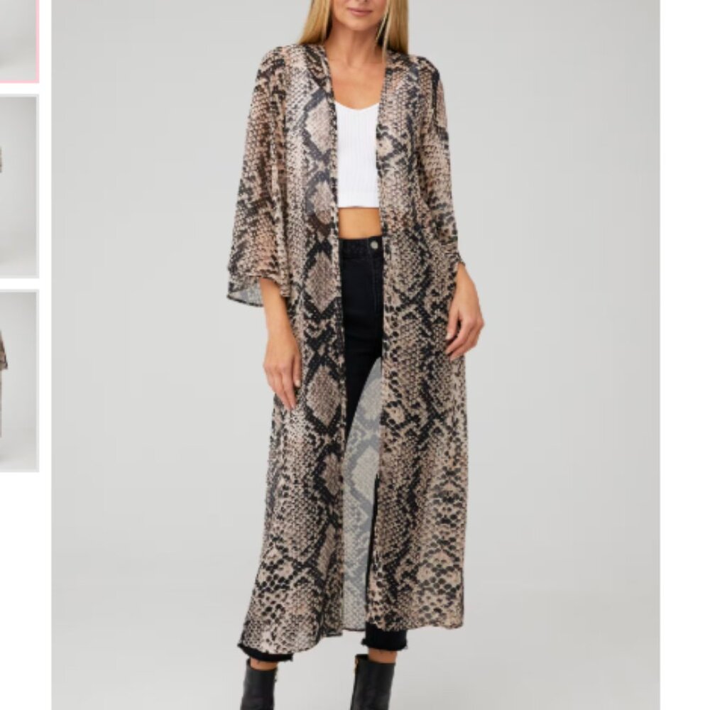 Show Me Your Mumu | Marissa Cape in Snake N Shake Animal Print Kimono